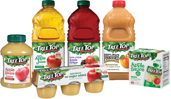 Image of Tree Top products - juices and apple sauces